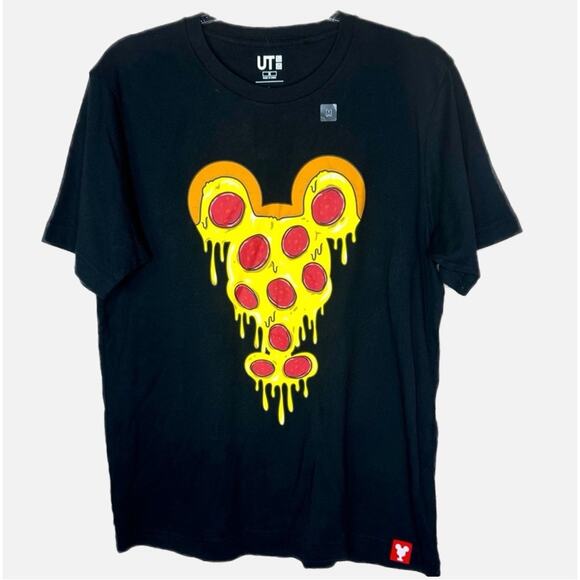 Uniqlo x Disney Pepperoni Pizza T-Shirt - BLACK - Picture 1 of 6